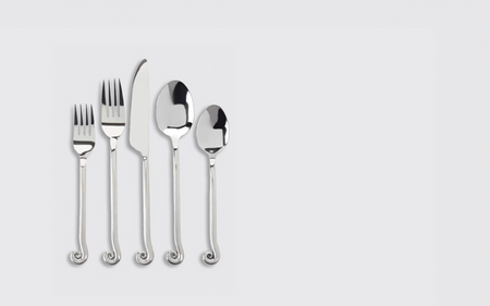 Five Piece Spiral Flatware Set