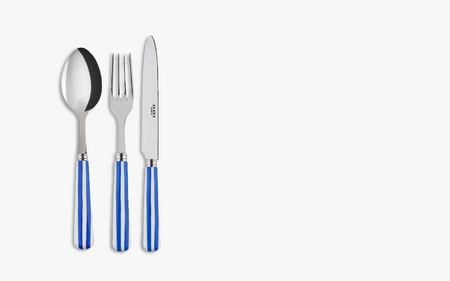 Three Piece French Striped Flatware Set
